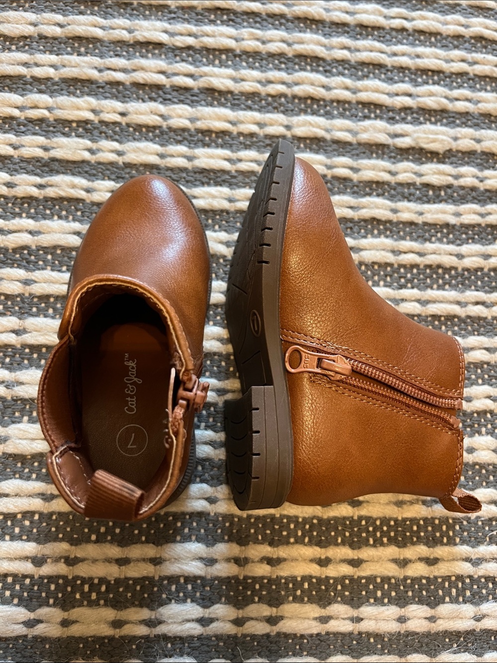 Cat & Jack Tan Toddler Side-Zip Ankle Boots